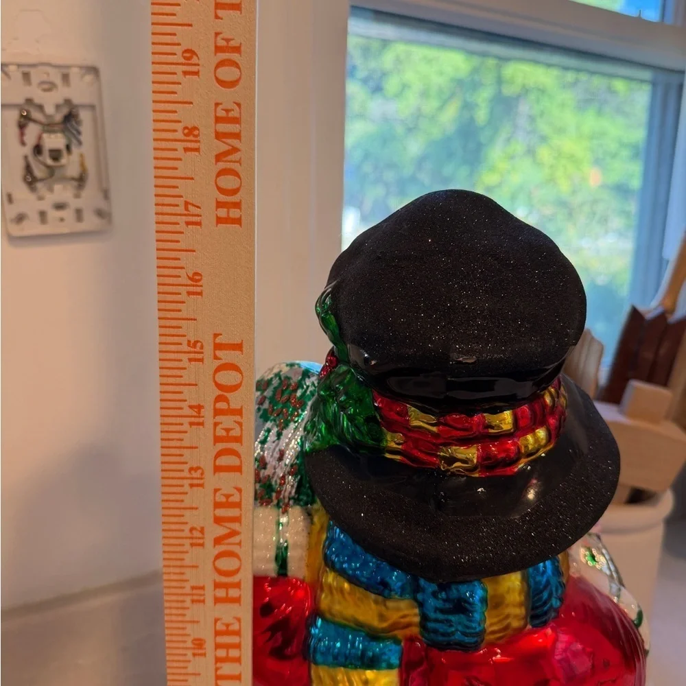 Large traditions hand blown vintage Snowman Family Holiday Decor